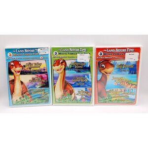 The Land Before Time (Lot of 3) DVD's Animation Dinosaurs Children Adventure NEW